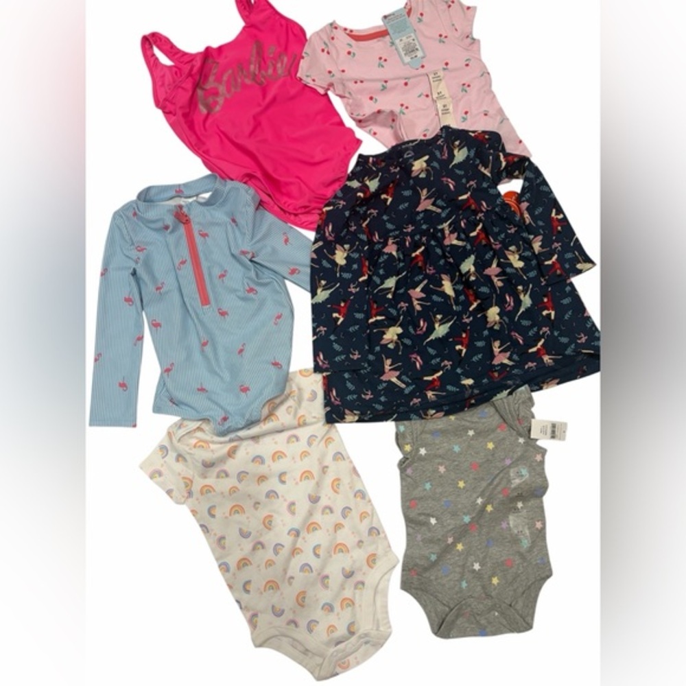 Girl's Lot 2T-3T: Barbie, Cat & Jack, Wonder Nation (6 pcs)"